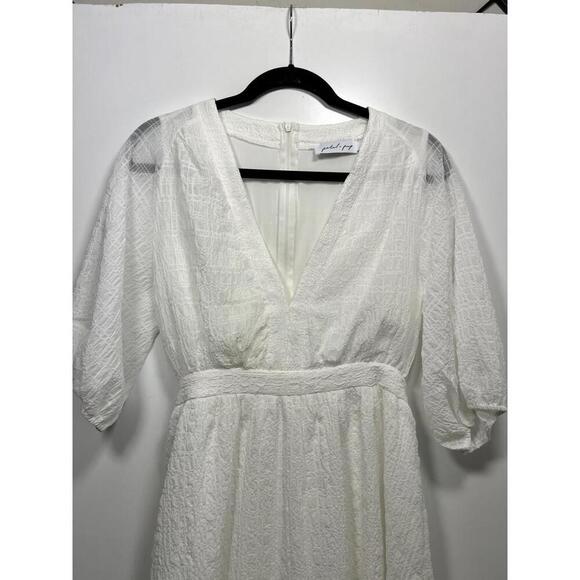 Petal And Pup Dress White Ittai Bridal Quinnie Medium Short - Picture 2 of 9